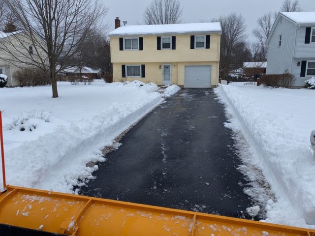 The driveway cleared